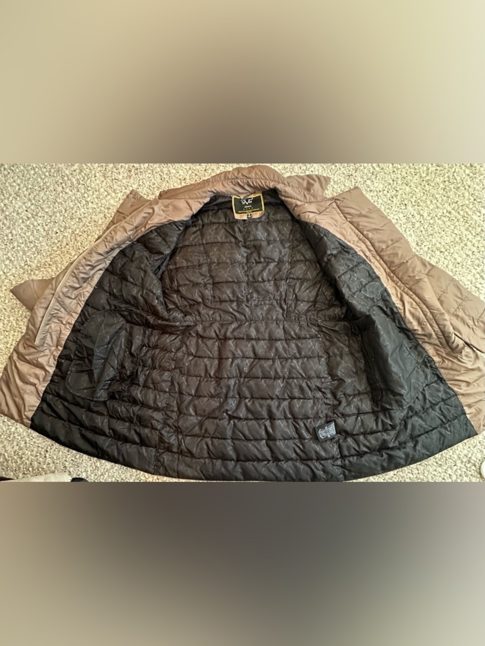 Versace 19.69 Italia Quilted Puffer Jacket Brown Designer Lightweight Coat Women - Picture 4 of 11